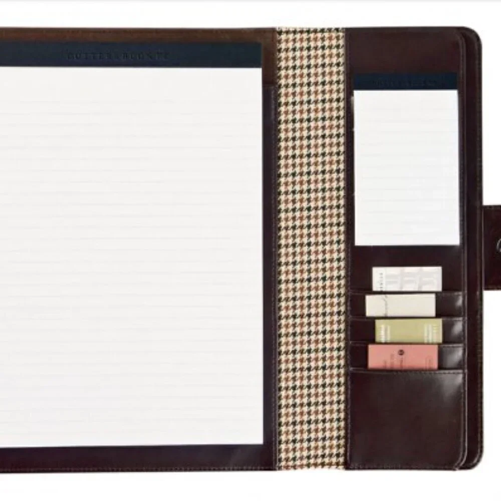Cutter & Buck American Classic Leather Tri Fold Executive Portfolio Padfolio